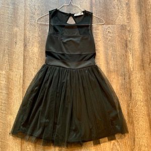 Black Cocktail Dress with mesh detail